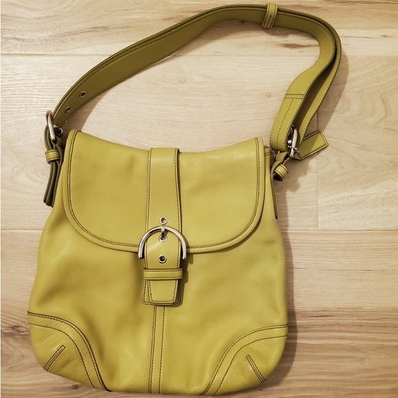 Coach Vintage 2004 Leather Two Way Lime Green Soho Shoulder/Crossbody Bag - Picture 1 of 15